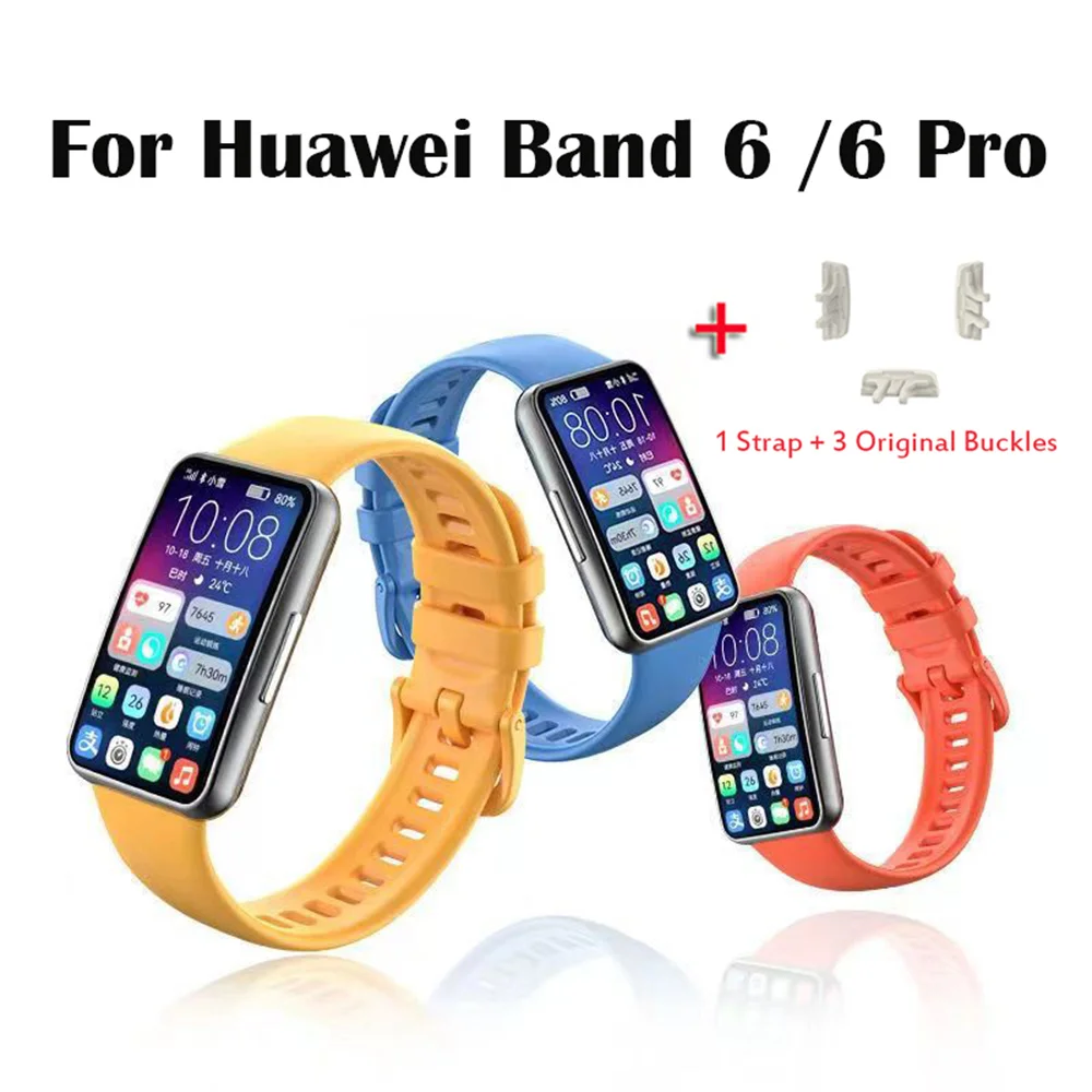 Top Trends: Replacement Strap For Huawei Band 6 Strap Silicone Watch Strap For Honor Band 6 Huawei Band 6 Pro Strap Adjustable Wristband Shoppable Styles