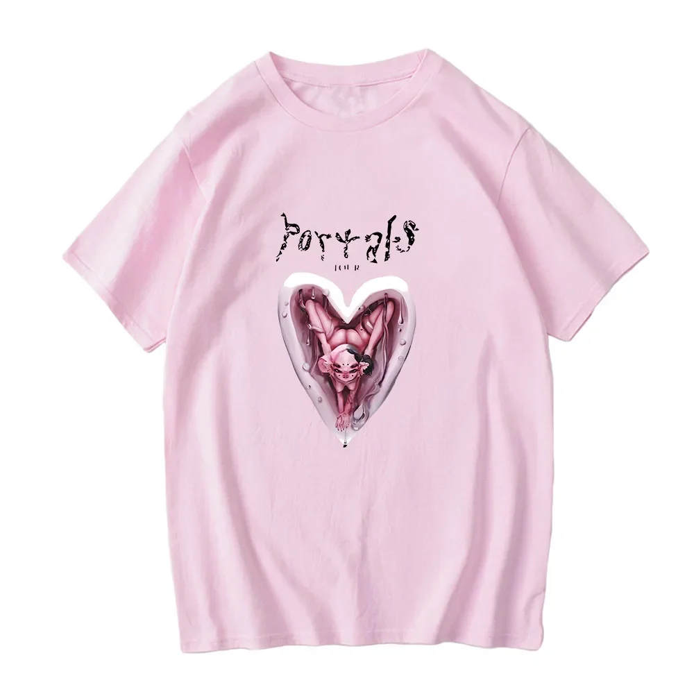 Top Trends: Melanie Martinez Portals Tour Men T-shirt High Street Hip Hop Print Short Sleeve T Shirt Tide Summer Loose Tops Cotton Clothes Shoppable Styles