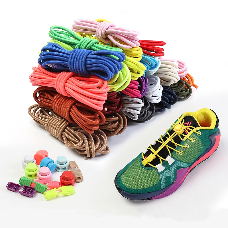 Top Trends: Quick Wear In 1 Second No Tie Shoe Laces Round Spring Plastic Lock Elastic Shoelaces Hiking Sports Shoe Accessories Lazy Lace Shoppable Styles