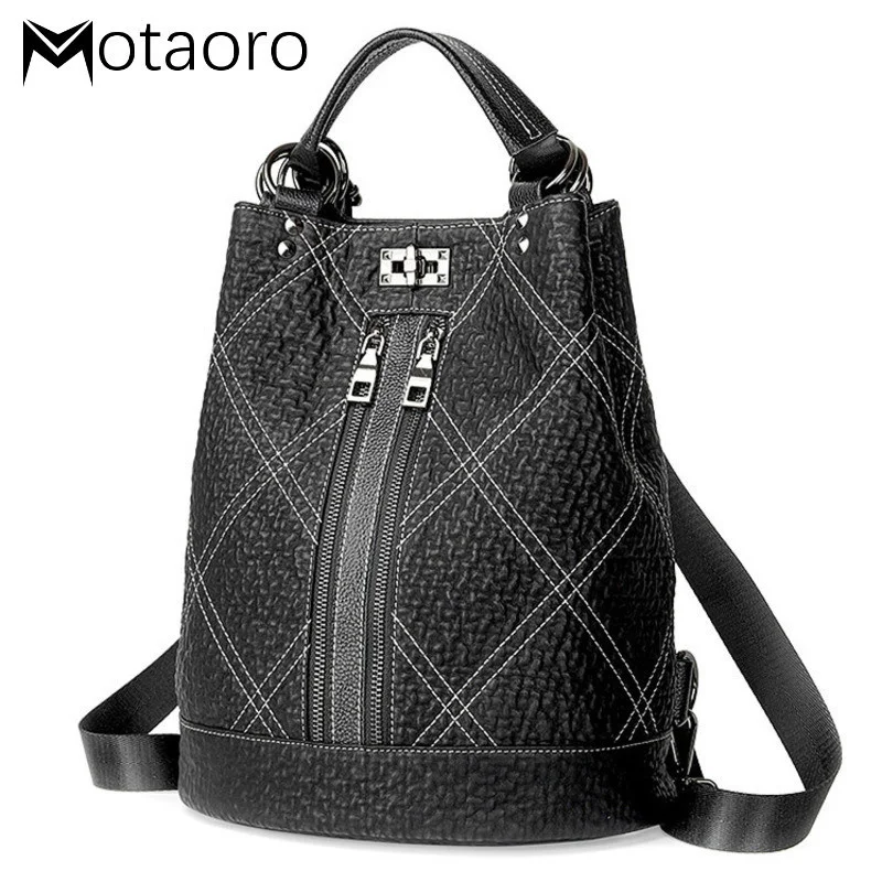 Top Trends: Women Soft Leather Black Backpack Genuine Leather Backpacks Girls Anti Theft Mochila Mujer Backbag Female Rucksack Mochilas 2024 Shoppable Styles