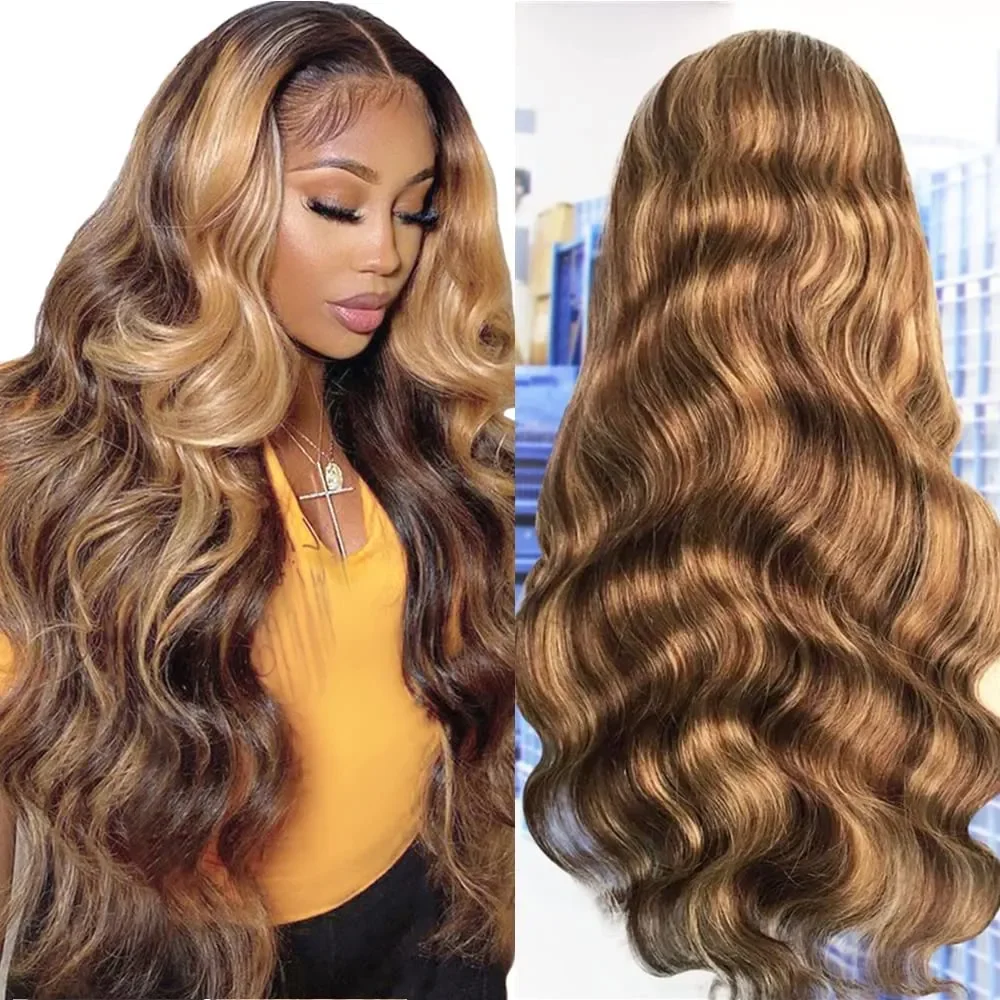 Top Trends: Highlight Wig 13x6 Hd Lace Frontal Wig Honey Blonde Body Wave Lace Front Human Hair Wigs For Women 13x4 Glueless Full Lace Wig Shoppable Styles