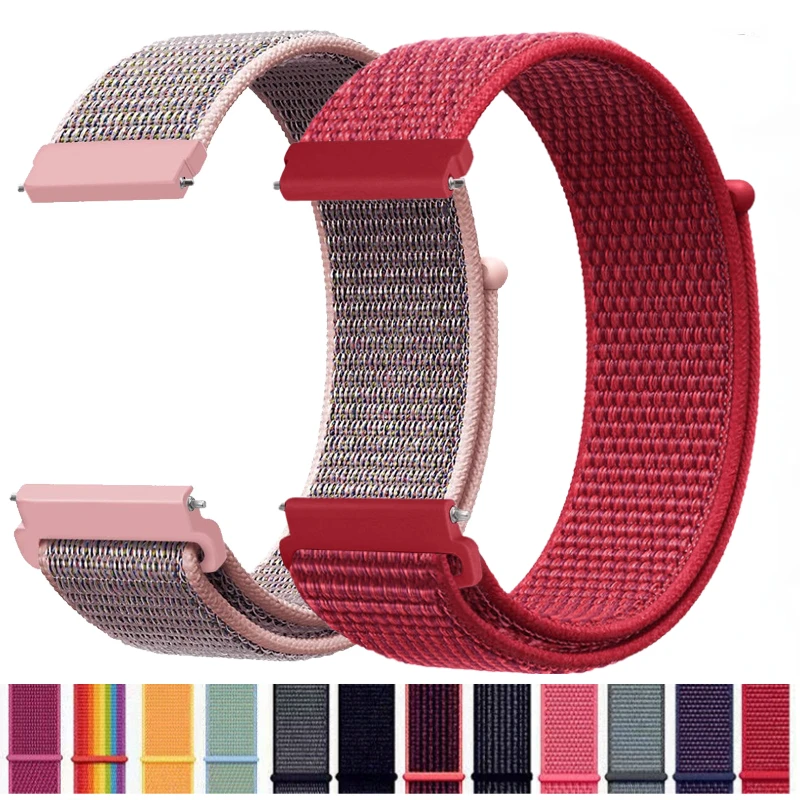 Top Trends: 20mm 22mm Nylon Loop Strap For Samsung Galaxy Watch 5 / 4 / 3 / Gerar S3 / Huawei Watch GT / GT3-2 Pro Breathable Bracelet Amazfit GTR / GTS Shoppable Styles