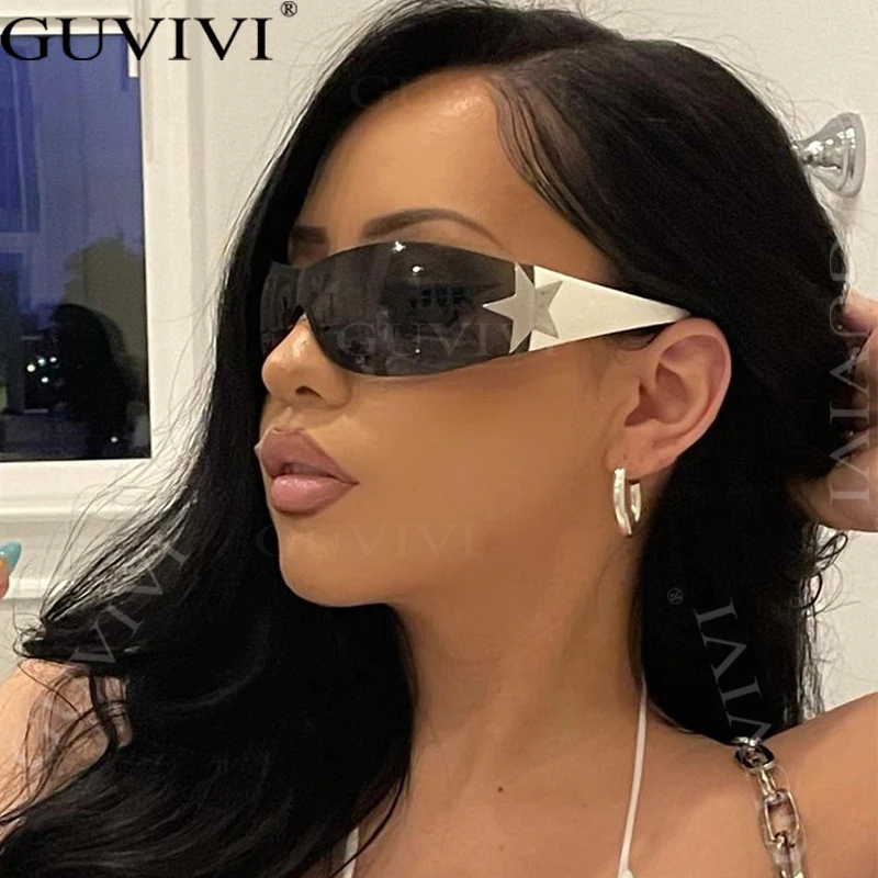 Top Trends: Punk Sports Sunglasses Women Brand Designer Wrap Around Sun Glasses For Men UV400 Goggles Shades One Piece Fashion Eyewear Shoppable Styles