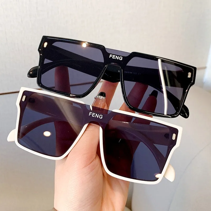 Top Trends: Oversized Sunglasses Square Women Sun Glasses Female Eyewear Eyeglasses One Piece Frame UV400 Shade Fashion Men Driving Glasses Shoppable Styles