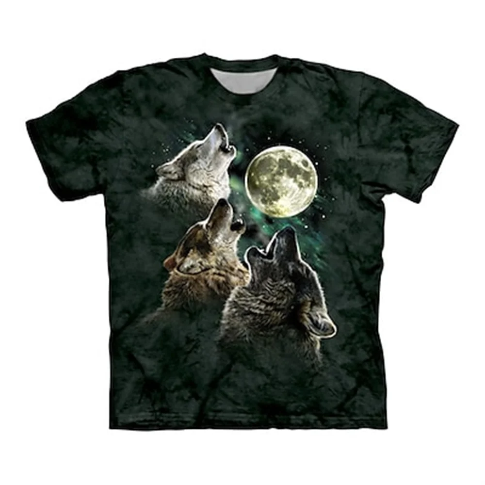 Top Trends: Men's T Shirt Graphic Animal Wolf Crew Neck Clothing Apparel 3d Print Outdoor Casual Short Sleeve Print Vintage Fashion Designer Shoppable Styles - Image 6