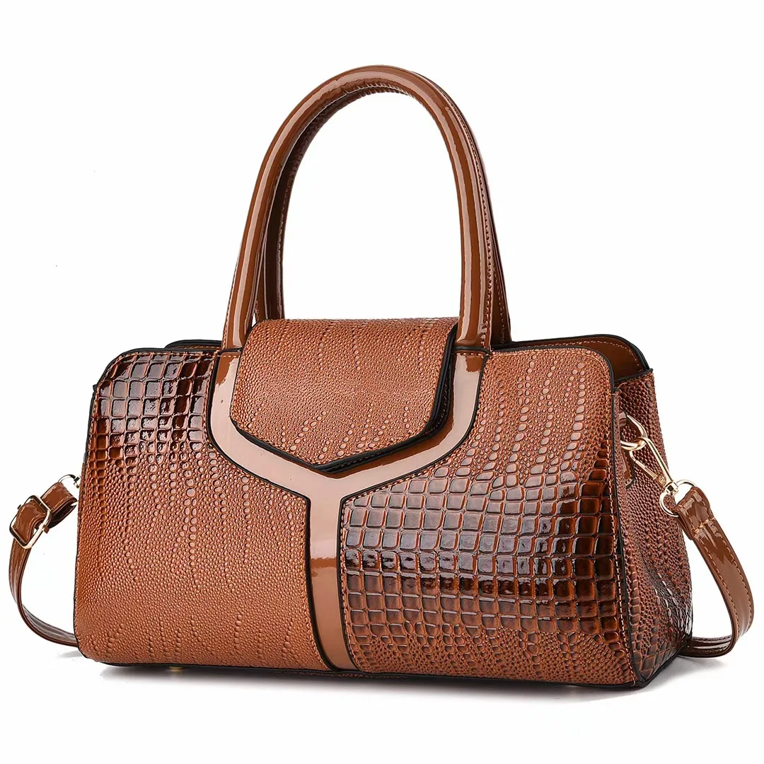 Top Trends: Crocodile Pattern Texture Leather Handbag Fashion Pillow Shoulder Bag Light Luxury Handheld Portable Versatile Satchel Tote Bags Shoppable Styles - Image 2