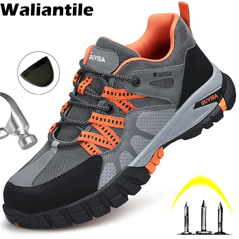 Top Trends: Waliantile Insulation Safety Shoes Men Male Construction Non-slip Working Boots Shoes Indestructible Puncture Proof Sneakers Man Shoppable Styles