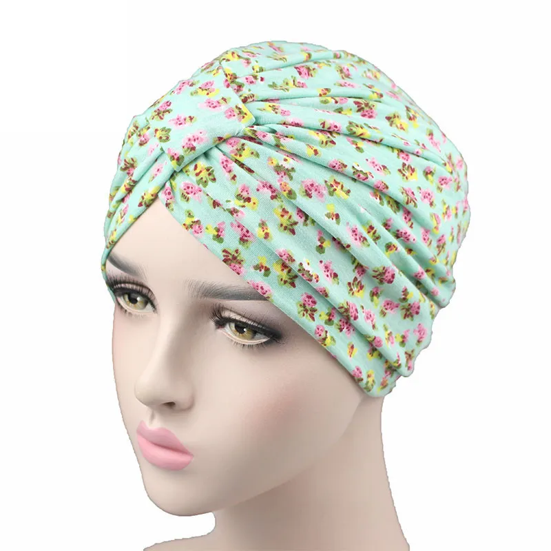 Top Trends: Spring Women Flower Printing Turban Modal Cotton Turban Hat Headband Turbante Headwear For Chemo Hijab Hair Accessories Shoppable Styles - Image 5