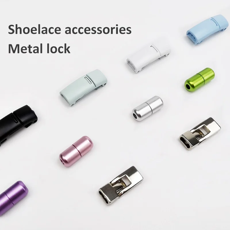 Top Trends: 2023 Fashion New Metal Shoelace Magnetic Buckle Shoes Accessories Sneaker Kits Metal Laces Buckle 4 Style Shoe Decorations Shoppable Styles