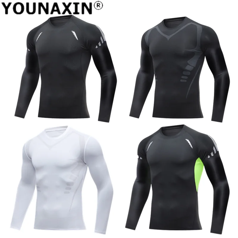 Top Trends: Men Long Sleeves T-Shirts Base Layer Basketball Sports Tight Gym Fitness Jogger Running Top Outdoor Cycling Clothes Quick Dry Shoppable Styles