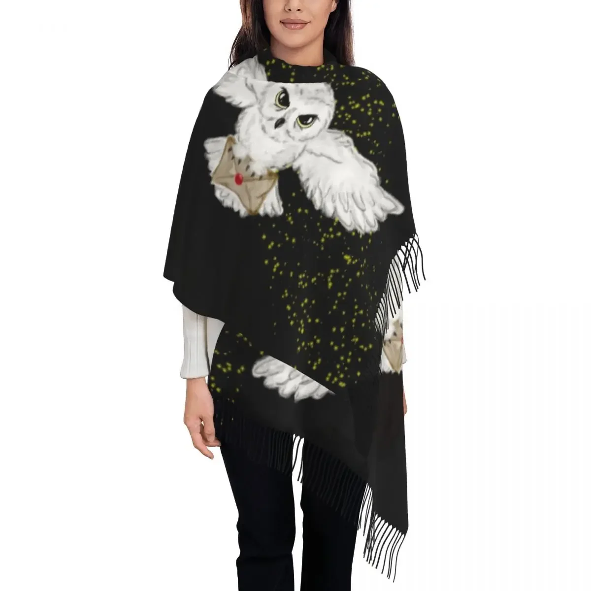 Top Trends: Luxury Owl Flight Tote Bag Tassel Scarf Women Winter Fall Warm Shawl Wrap Lady Witch Magic Scarves Shoppable Styles