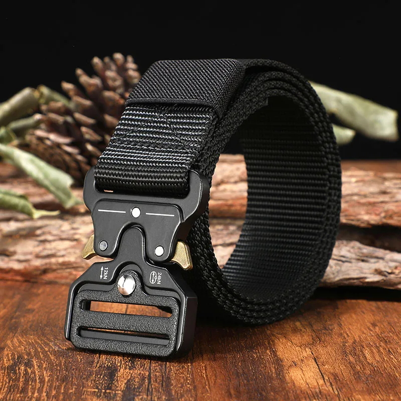 Top Trends: 135cm Long Belt Male Tactical Military Canvas Belt Outdoor Tactical Belt Men's Military Nylon Belts Army Ceinture Hom Shoppable Styles