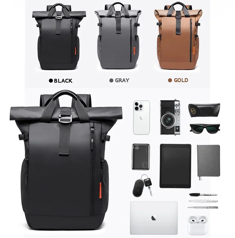 Top Trends: Men's Fashion Backpack Travel Waterproof Backpack Expandable Large Capacity Laptop Bag Multi Function School Bag Mochila Weekend Shoppable Styles - Image 3