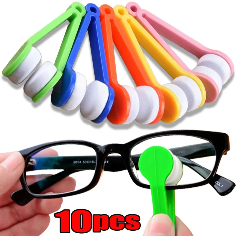 Top Trends: 10 / 5 / 1pcs Portable Multifunctional Glasses Cleaning Rub Eyeglass Sunglasses Spectacles Microfiber Cleaner Brushes Wiping Tools Shoppable Styles