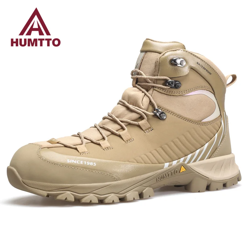 Top Trends: HUMTTO Waterproof Outdoor Ankle Boots For Men Luxury Designer Hiking Shoes Climbing Trekking Sneakers Leather Safety Mens Boots Shoppable Styles