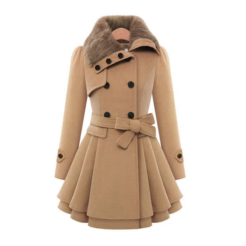 Top Trends: New Women &#039;s Woolen Jacket Fashion Women &#039;s Wear Slim Fit Long Double-Breasted Woolen Coat Women &#039;s Windbreaker Shoppable Styles