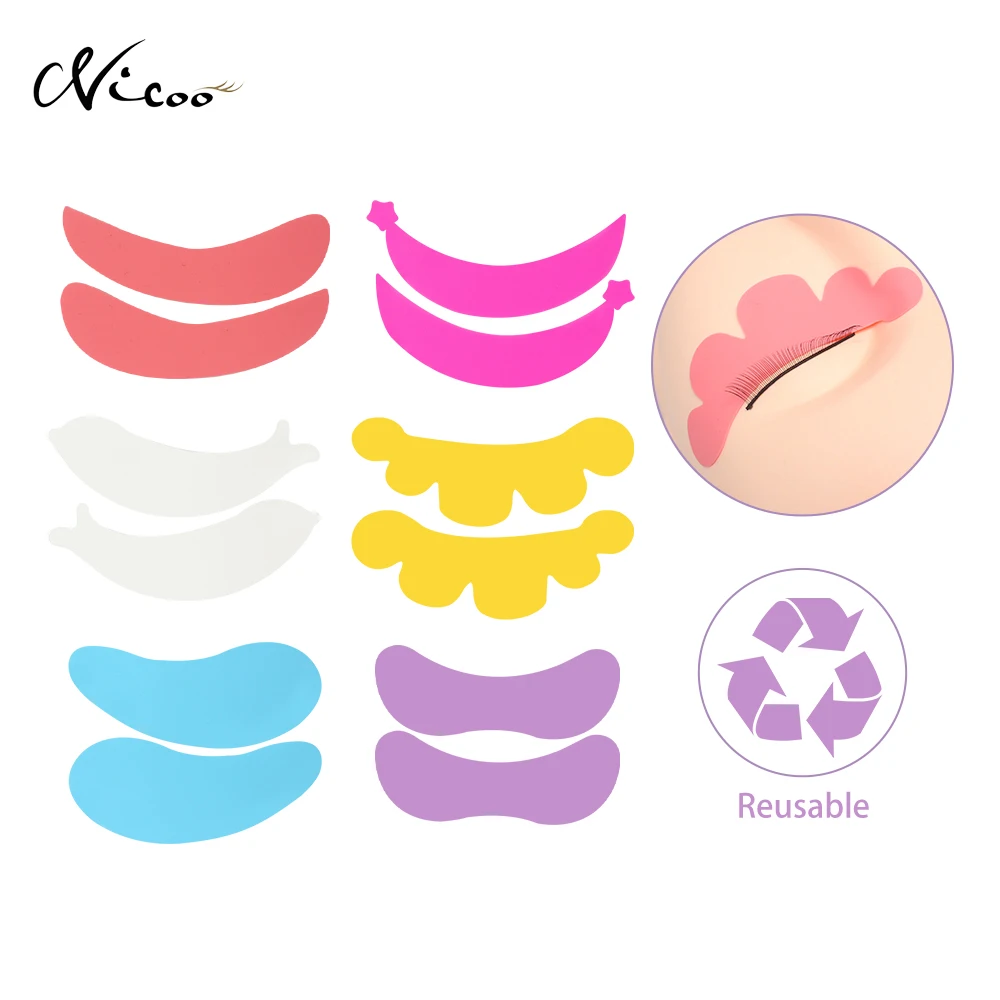 Top Trends: NICOO Reusable Silicone Eye Patches Eyelash Extension Patch Makeup Tools Lash Lift Pads Silicone Eye Pads For Eyelash Extension Shoppable Styles