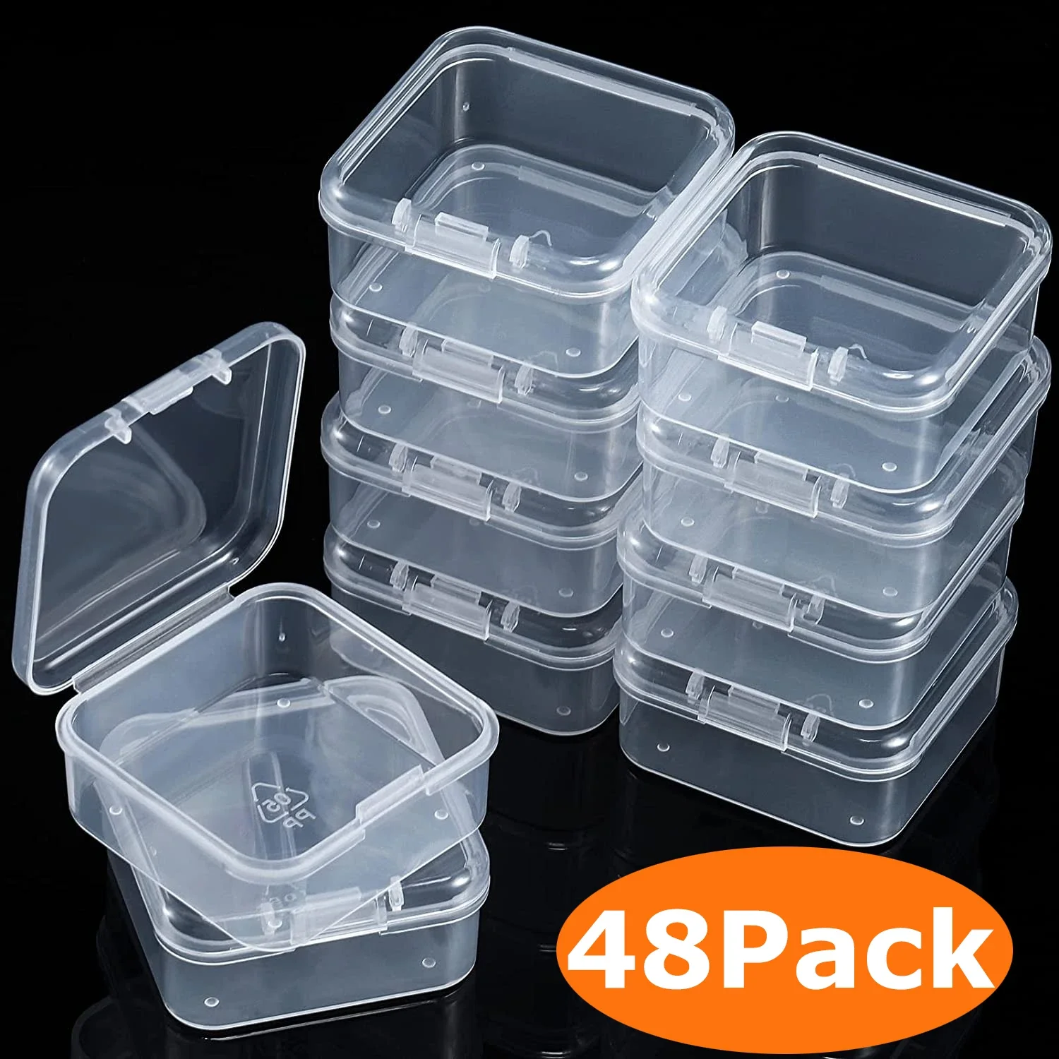 Top Trends: Storage Box Transparent Square Plastic Boxes Earrings Jewelry Packaging Storage Small Square Box DIY Jewelry Organizer Shoppable Styles