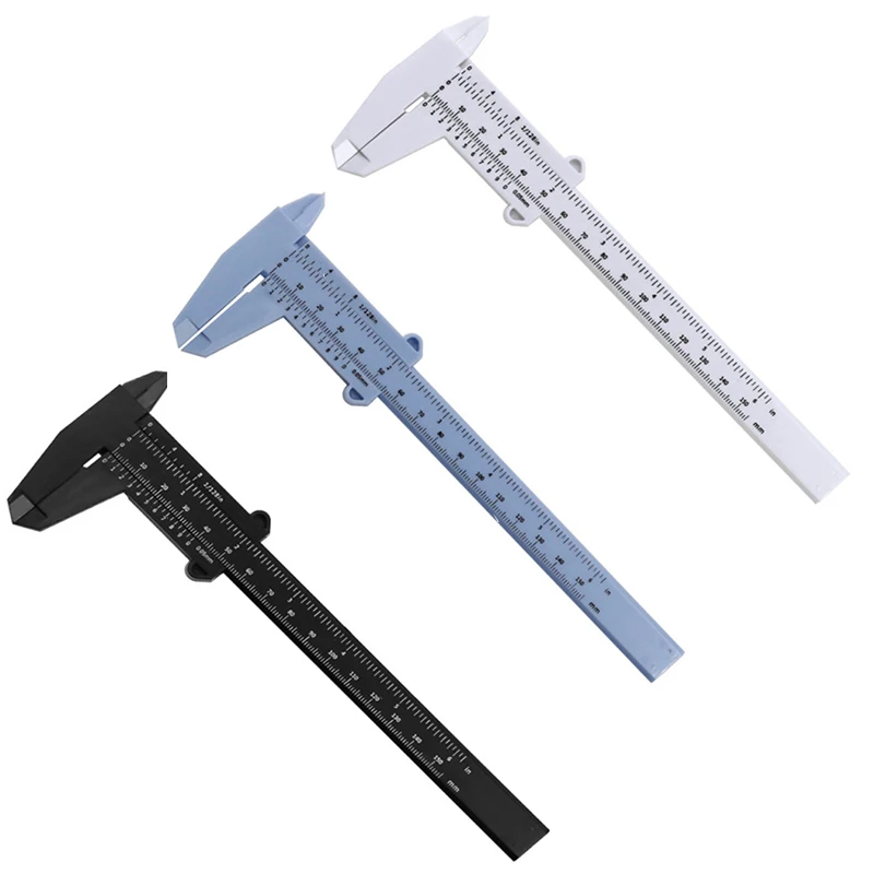 Top Trends: 150MM Portable Plastic Eyebrow Measuring Vernier Caliper Tattoo Caliper Ruler Plastic Makeup Measurement Tools Shoppable Styles