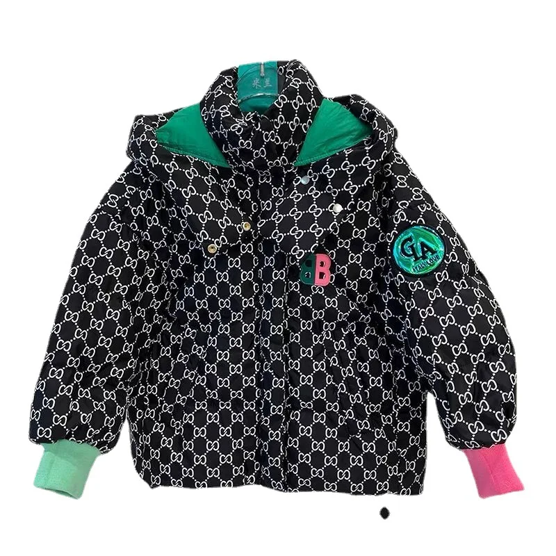 Top Trends: 2023 Winter Shiny Plaid Jacket For Girls Hooded 90% Real Down Thicken Warm Children Girls Coat Kids Teenage Parkas Outerwear Shoppable Styles