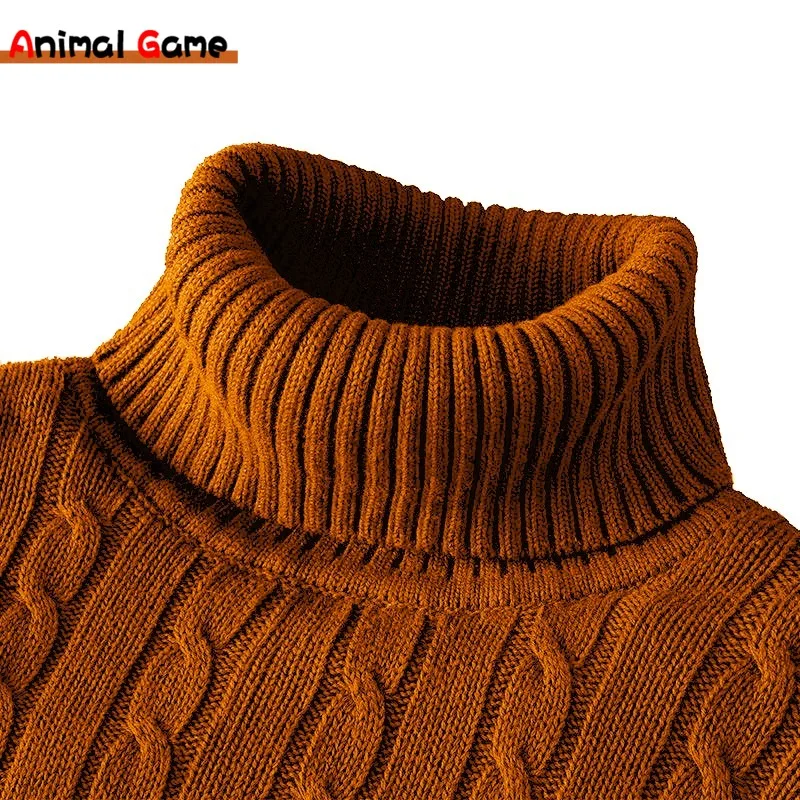 Top Trends: New Winter Warm Turtleneck Sweater Casual Men's Rollneck Warm Knitted Sweater Keep Warm Men Jumper Knit Woolen Sweater Shoppable Styles