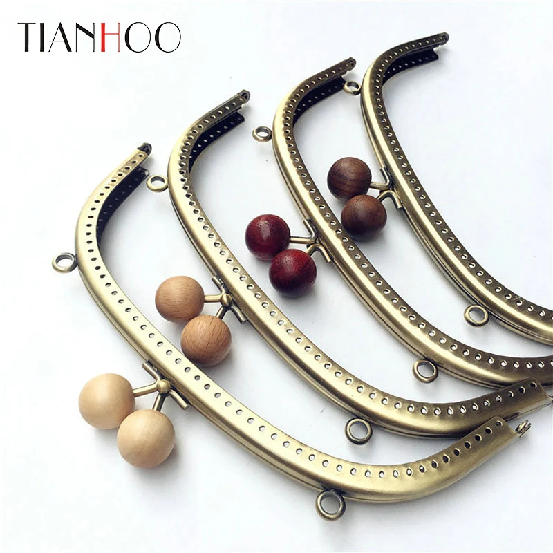 Top Trends: 20.5cm Metal Purse Frame Clasp Handles For Coin Clutch Handbag Accessories Making Kiss Lock Bags2pcs / Lot Shoppable Styles