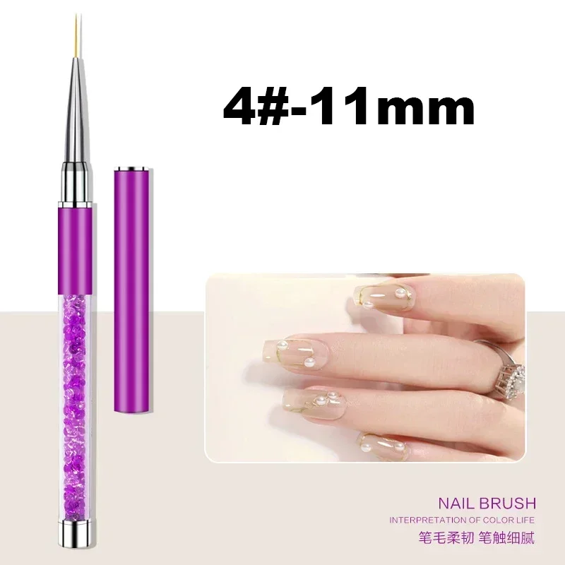 Top Trends: Nail Art Brush Liner Stripe Flower Drawing Painting Pen Acrylic UV Gel Extension Nail Grids Brush DIY Drawing Manicure Tools Shoppable Styles - Image 5