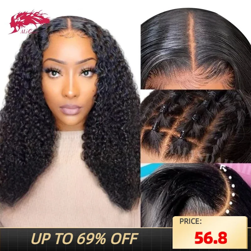 Top Trends: Ali Queen HD Lace Closure 6X6 / 7X7 Glueless Wig 180 Density Indian Virgin Human Hair Kinky Curly 13X4 / 13X6 Lace Frontal Wig Shoppable Styles