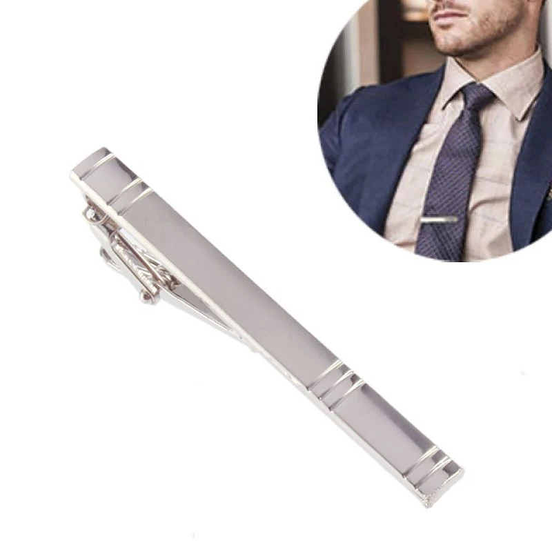 Top Trends: New Simple Metal Silver Tie Clip Men Necktie Bar Clasp Shirts Tie Pin For Wedding Gentleman Crystal Tie Pin Male Ties Clasp Shoppable Styles