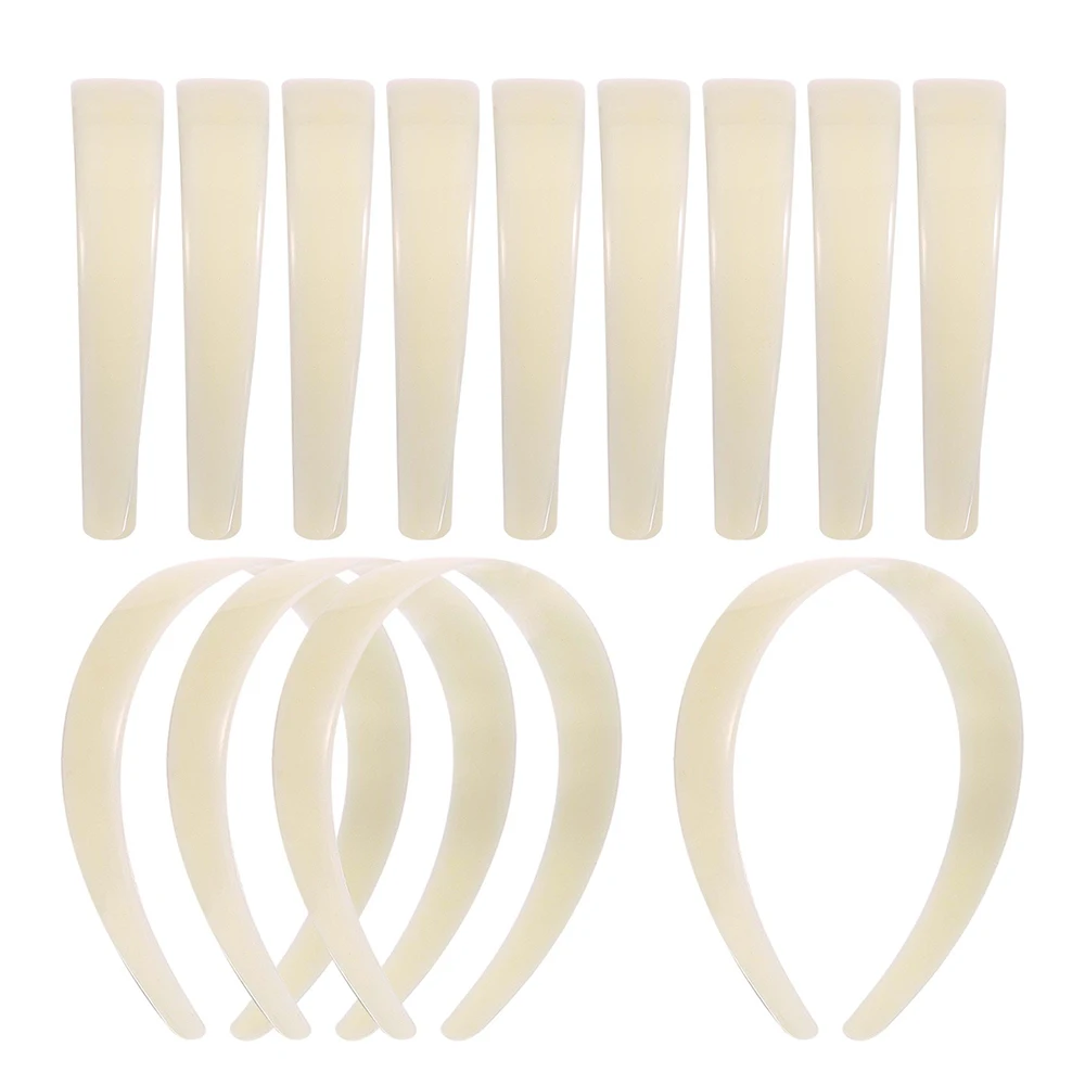 Top Trends: 10pieces White Plastic Headbands 5-25 Mm Plain No Teeth Head Hoop Band Base For DIY Hair Jewelry Making Headbands Accessories Shoppable Styles