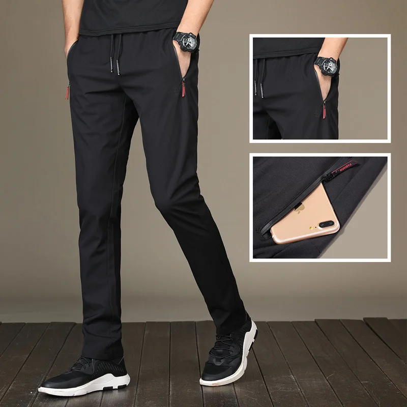 Top Trends: 2023 New Summer Versatile Casual Men's Clothing Loose Straight Non Ironing Quick Drying Sports Slim Fit Trendy Polyester Pants Shoppable Styles