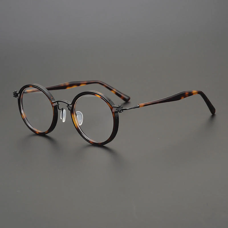 Top Trends: Vintage Round Acetate Glasses Frame Men Retro Myopia Optical Prescription Eyeglasses Frame Women Korea Luxury Brand Eyewear Shoppable Styles - Image 3