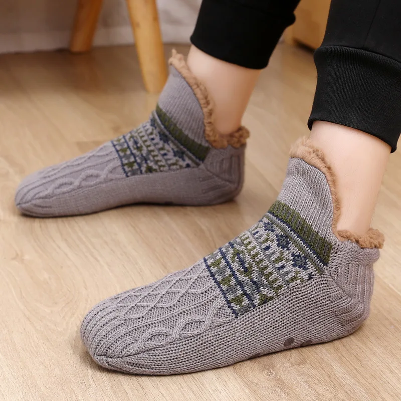 Top Trends: Winter Snow Socks Men Thicken Warm Home Bedroom Socks Slippers Man Non-Slip Foot Warmer Carpet Knitted Socks Calcetines Hombre Shoppable Styles