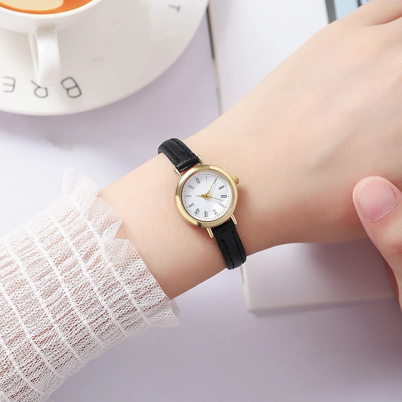 Top Trends: Fashion Popular Compact Girl's Quartz Watch Round Simple Leather Watch13 Shoppable Styles