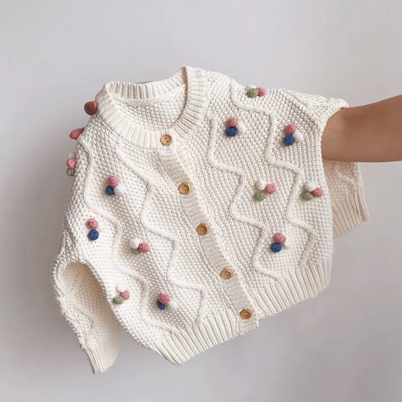 Top Trends: Girls Baby Sweater Cardigan Jacket Spring Autumn Vintage Cotton Knit Sweater Children&#039;s Jacket Kids Coat For Gilrl Baby 2 4 6 8 Shoppable Styles