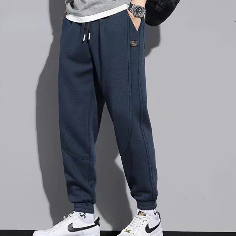 Top Trends: 2023 Autumn Winter New Fashion Temperament Korean Casual Pant Man Simple Leggings Solid Color Drawstring Loose Sweatpants Men Shoppable Styles