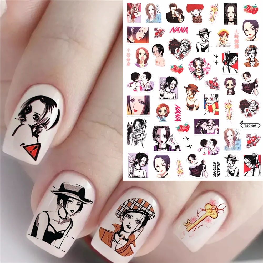 Top Trends: TSC-408 TSC-438 TSC-303 Cartoon Comics NANA Cat Eye Girl 3D Back Glue Nail Sticker Nail Decoration Nail Art Nail Ornament Shoppable Styles