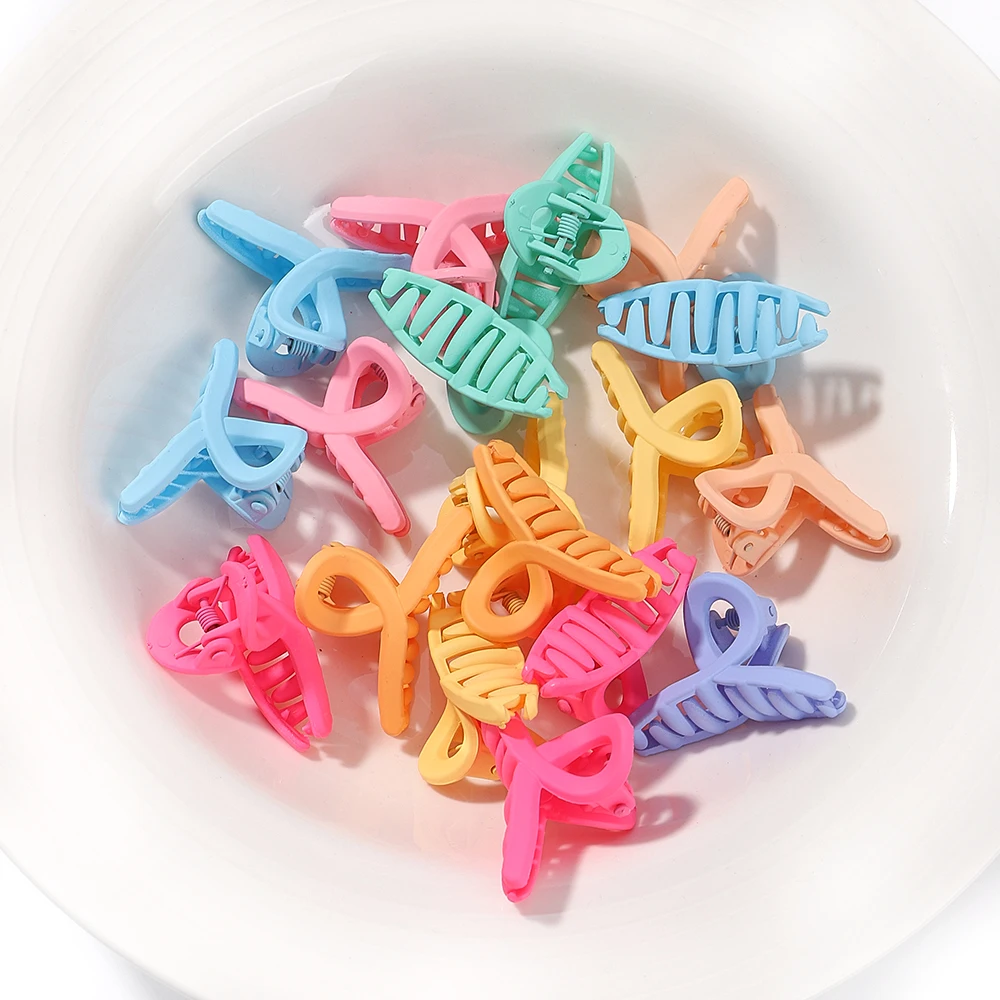 Top Trends: 2 / 5PCS / lot Korean Candy Color Scrub Mini Crab Clip Women Girls Small Hair Claws Kids Sweet Hairpins Hair Clips Hair Accessories Shoppable Styles - Image 5