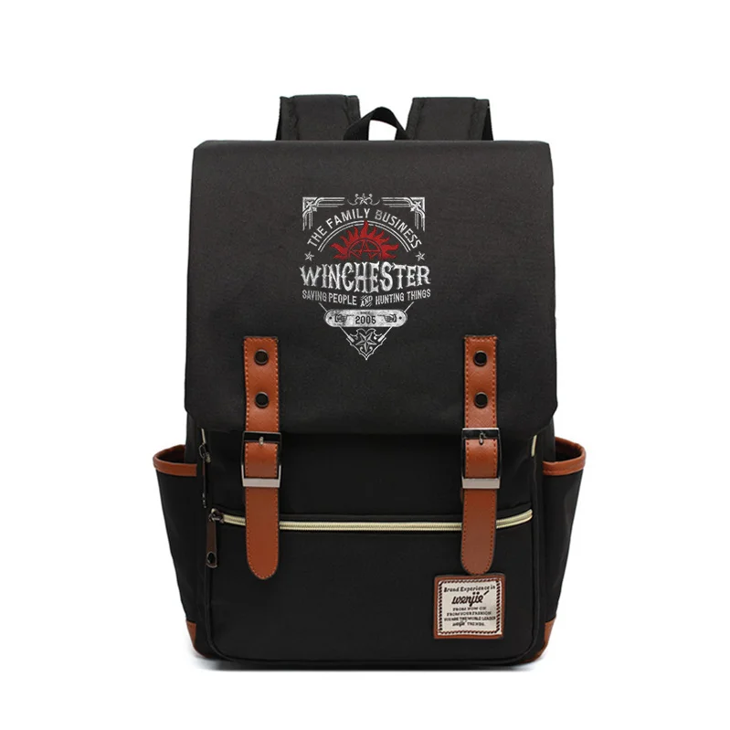 Top Trends: Supernatural Winchester School Bags Students Laptop Backpacks Women Men Travel Bags Teenager Bookbag Unisex College Backpack Shoppable Styles