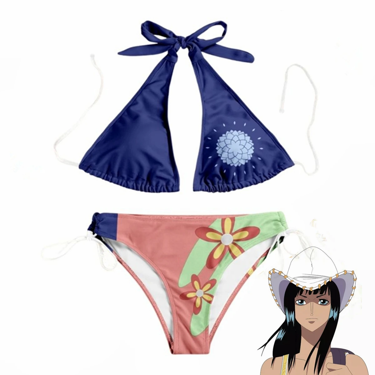 Top Trends: Anime Miss·Allsunday Swimsuit Bikini Cosplay Costume Nico·Robin Women Sexy Summer Swimwear Halloween Party Suit Shoppable Styles