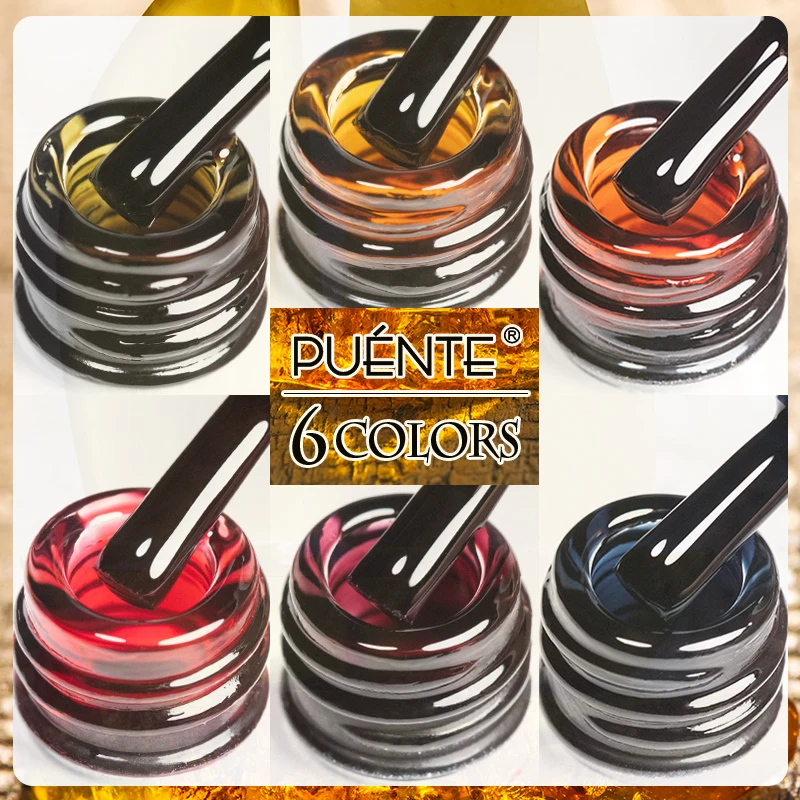 Top Trends: PUENTE Jelly Amber Gel Nail Polish 7.5ML Translucent Soot Glaze Gel Soak Off UV Nail Art Gel Manicure Semi Permanent Varnish Shoppable Styles - Image 4