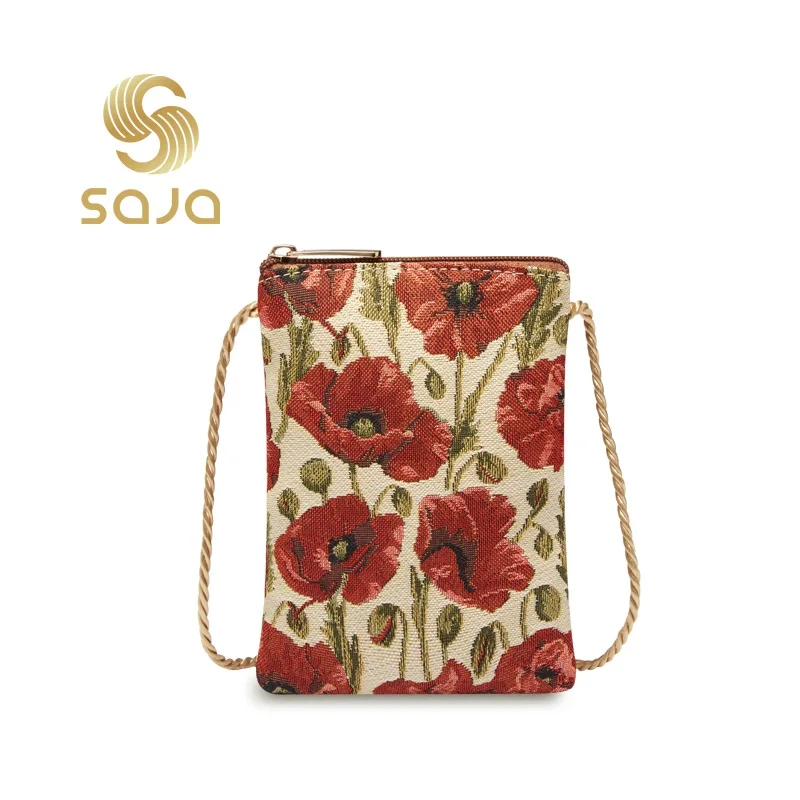 Top Trends: SAJA Women's Crossboby Bag Female Bag For Women Lightweight Shoulder Bag Red Poppy Flower Ladies Girl Travel Leisure Bag Pouch Shoppable Styles