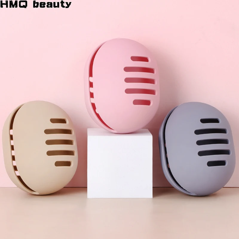 Top Trends: 1Pcs Makeup Sponge Holder Eco-Friendly Silicone Multi-hole Beauty Blender Storage Case Travel Protable Cosmetic Puff Holder Box Shoppable Styles