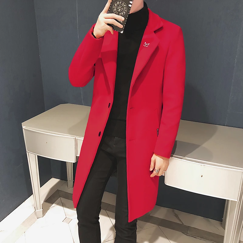 Top Trends: 2022 Fashion Men Wool &amp; Blends Mens Casual Business Trench Coat Mens Leisure Overcoat Male Punk Style Blends Dust Coats Jackets Shoppable Styles