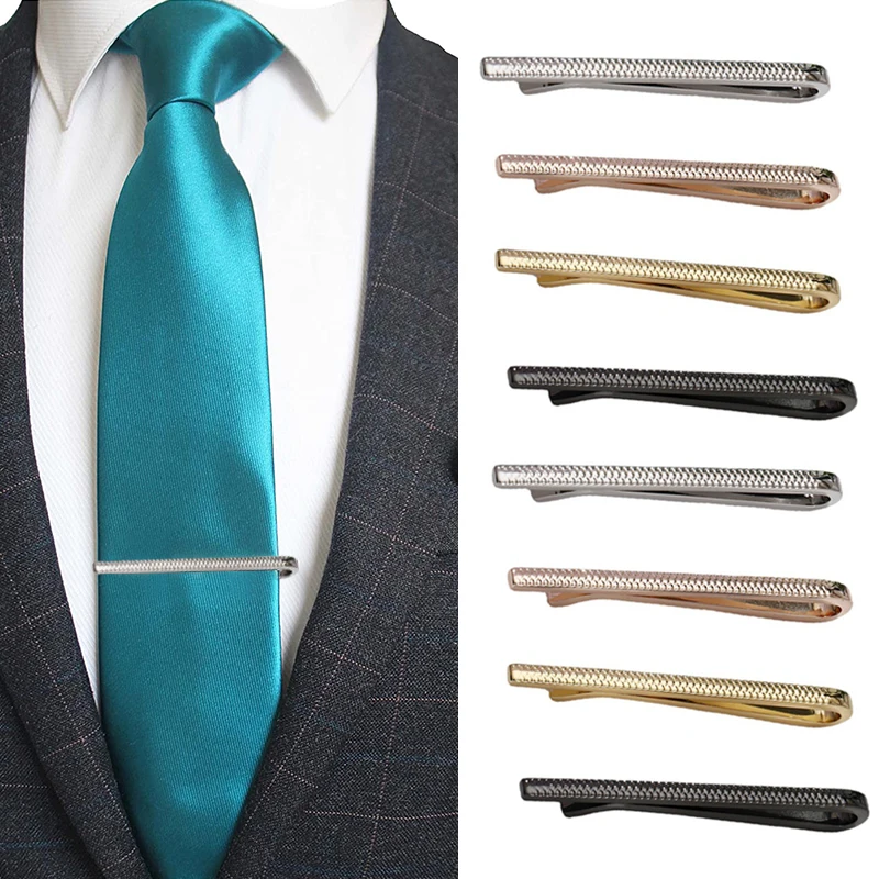 Top Trends: Tie Clips For Men Fashion Luxury Metal Gold Colour Tone Simple Bar Clasp Necktie Accessories Clasp Tie Pin For Mens Collar Clip Shoppable Styles