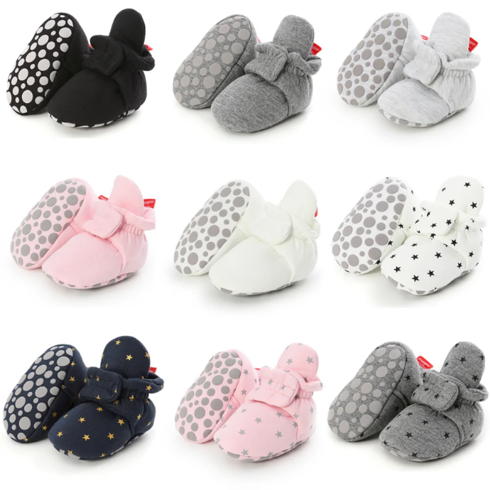 Top Trends: Newborn Baby Socks Shoes Boy Girl Star Toddler First Walkers Booties Cotton Comfort Soft Anti-slip Warm Infant Crib Shoes Shoppable Styles