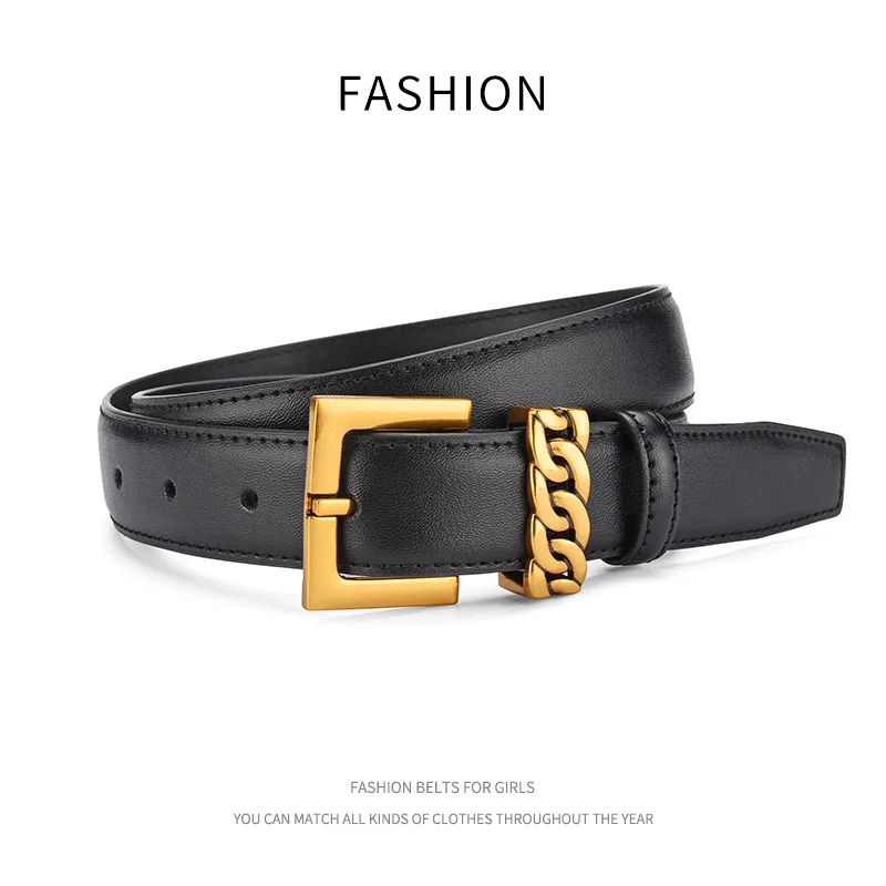 Top Trends: Luxurious Belt For Women's Advanced Feel Soft And Fashionable Versatile Genuine Leather Needle Buckle Belt Decorative Jeans Belt Shoppable Styles - Image 5