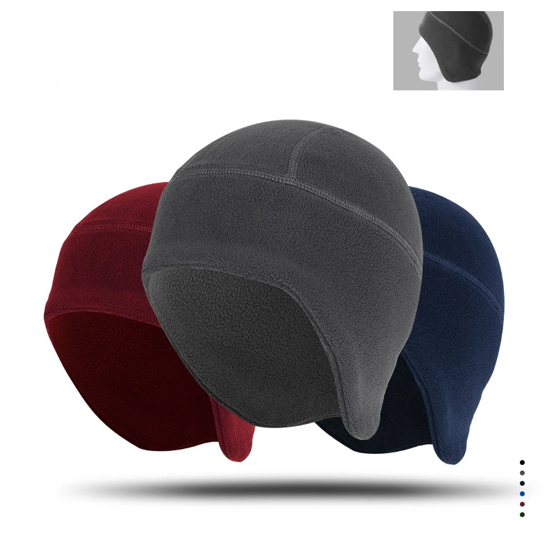 Top Trends: Cycling Beanie Warm Cap Winter Outdoor Men Polar Fleece Ear Cover Women Windproof Cold-Proof Elastic Skiing Run Soft Ride Hat Shoppable Styles