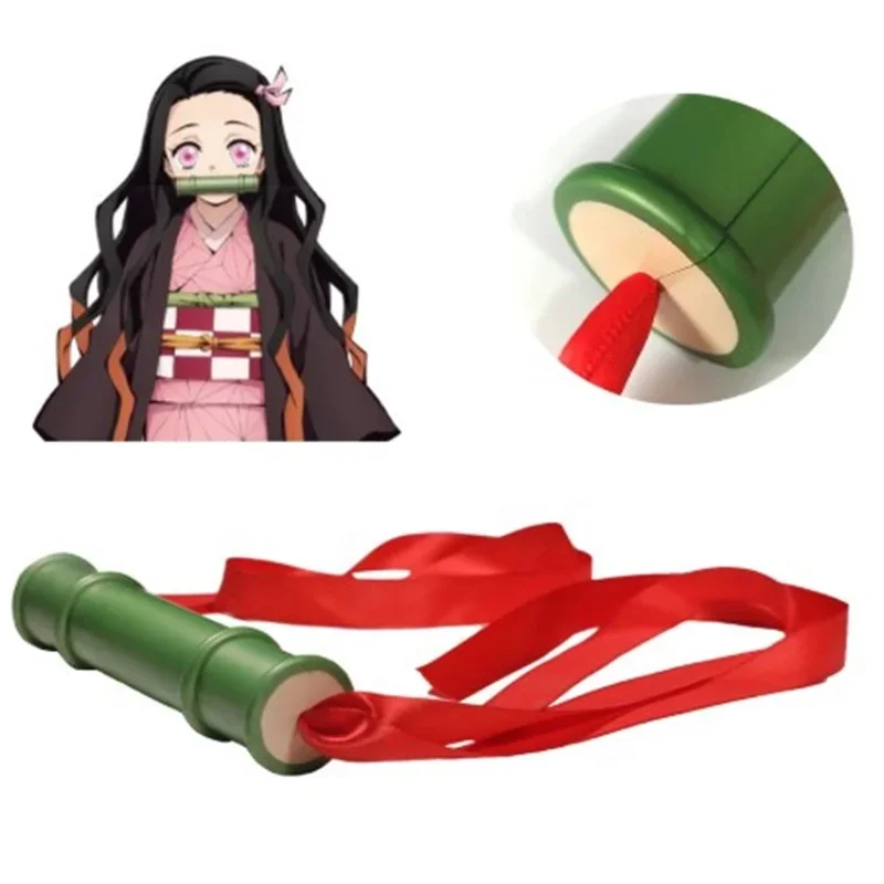 Top Trends: Anime Slayer Kimetsu No Yaiba Kamado Nezuko Sealing Stick Cosplay Props Girls Halloween Cosplay Bamboo Mouth Sticks Shoppable Styles