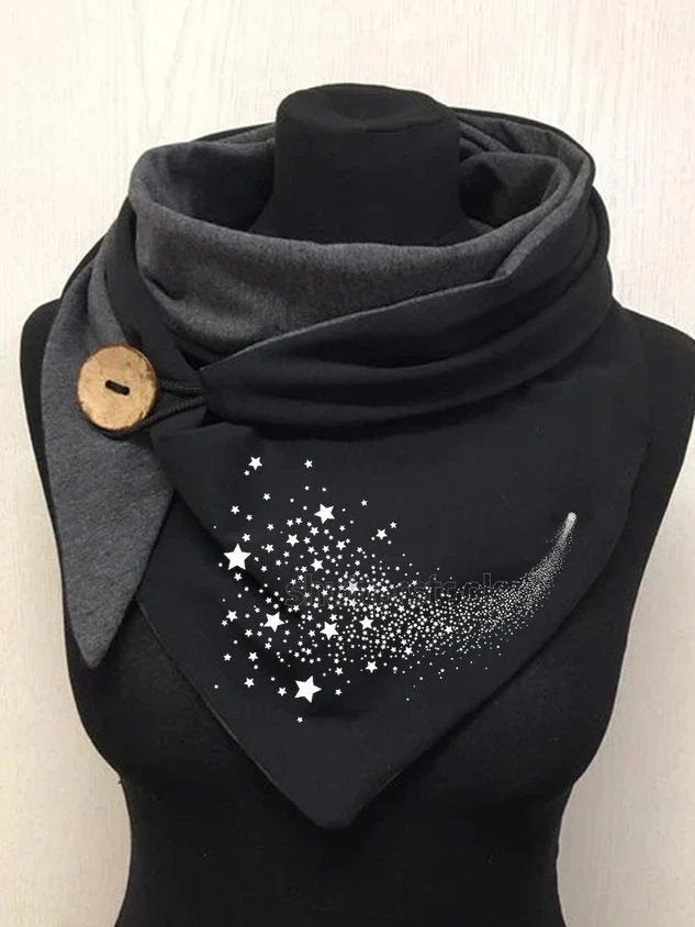 Top Trends: Windproof Warm Star Symbol 3D Print Casual Scarf And Shawl For Women Shoppable Styles